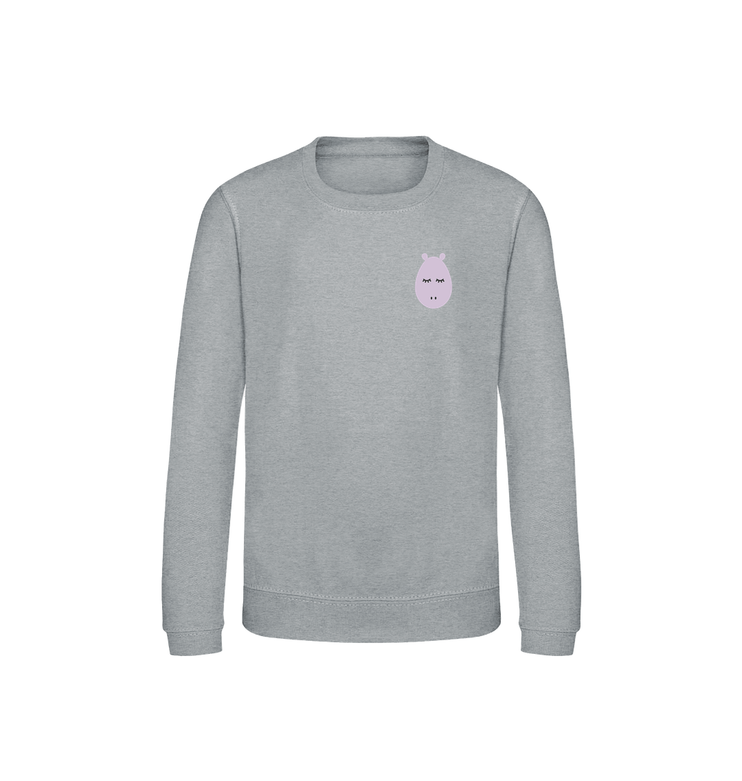 Heather Grey Printed Sweater Front