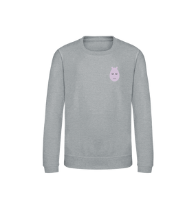 Heather Grey Printed Sweater Front