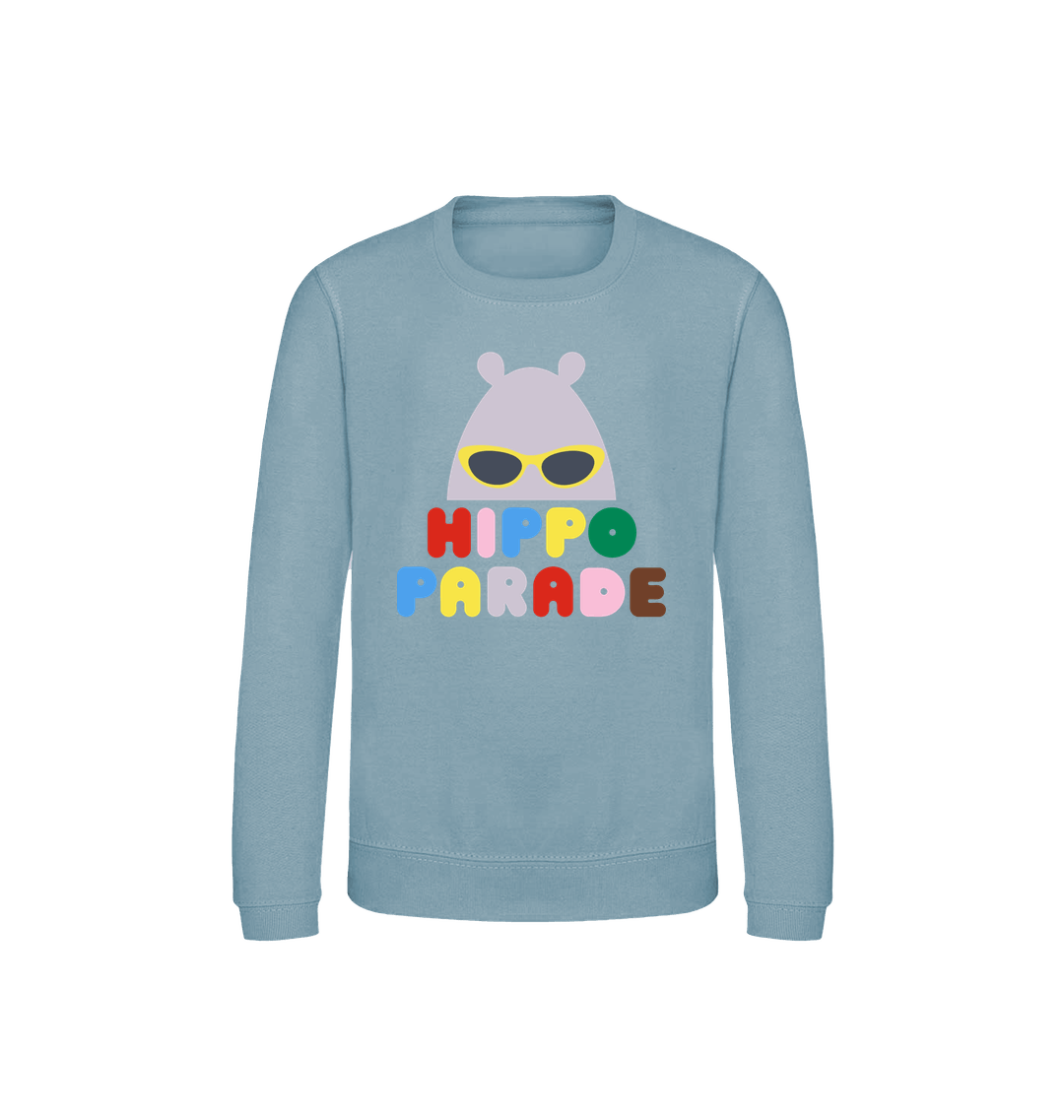 Sky Blue Printed Sweater Front