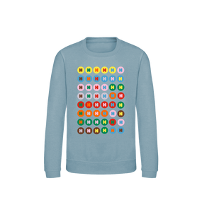 Sky Blue Printed Sweater Front