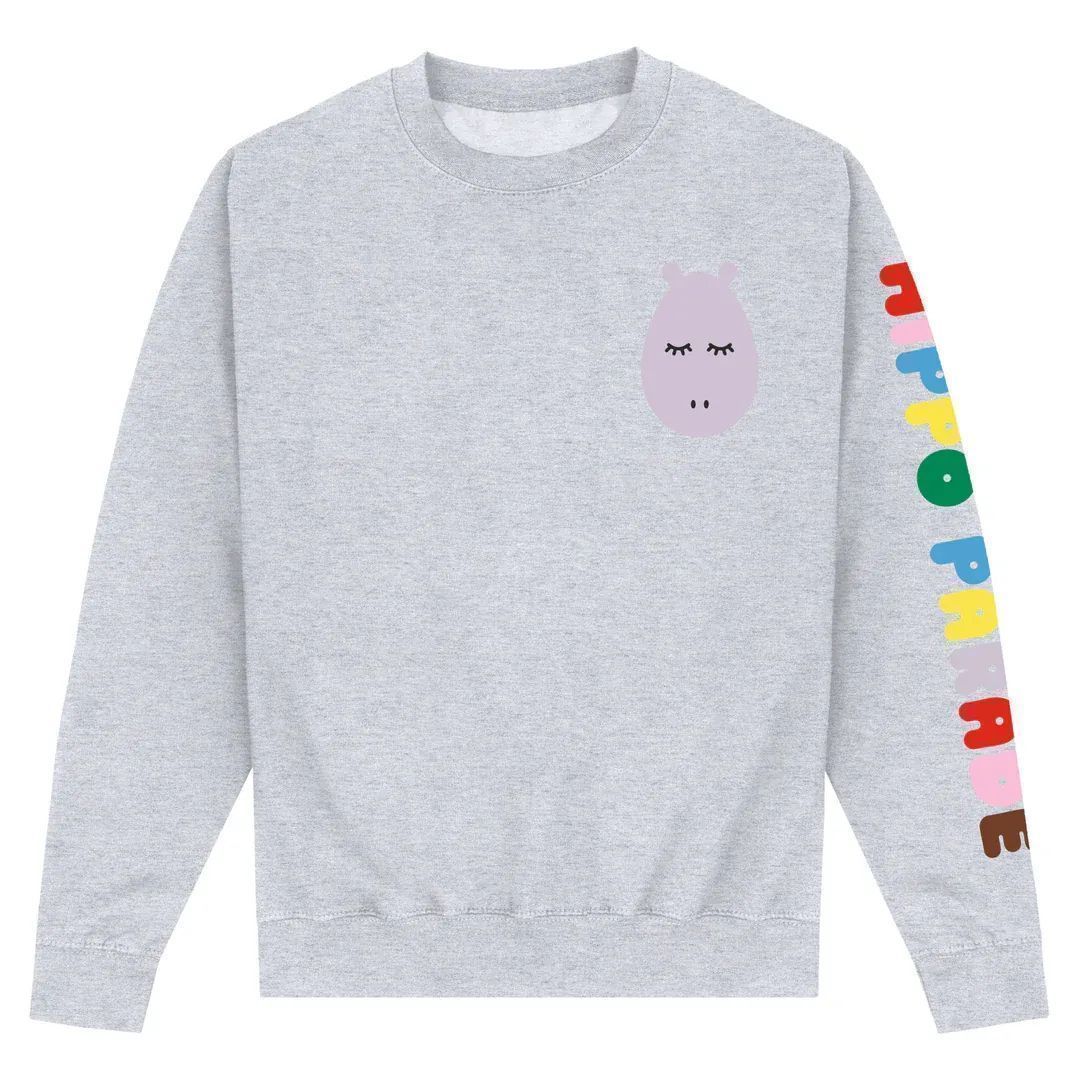 Heather Grey Printed Sweater Front