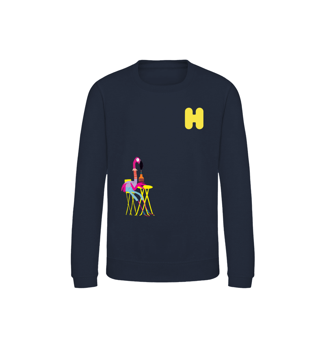 Oxford Navy Printed Sweater Front