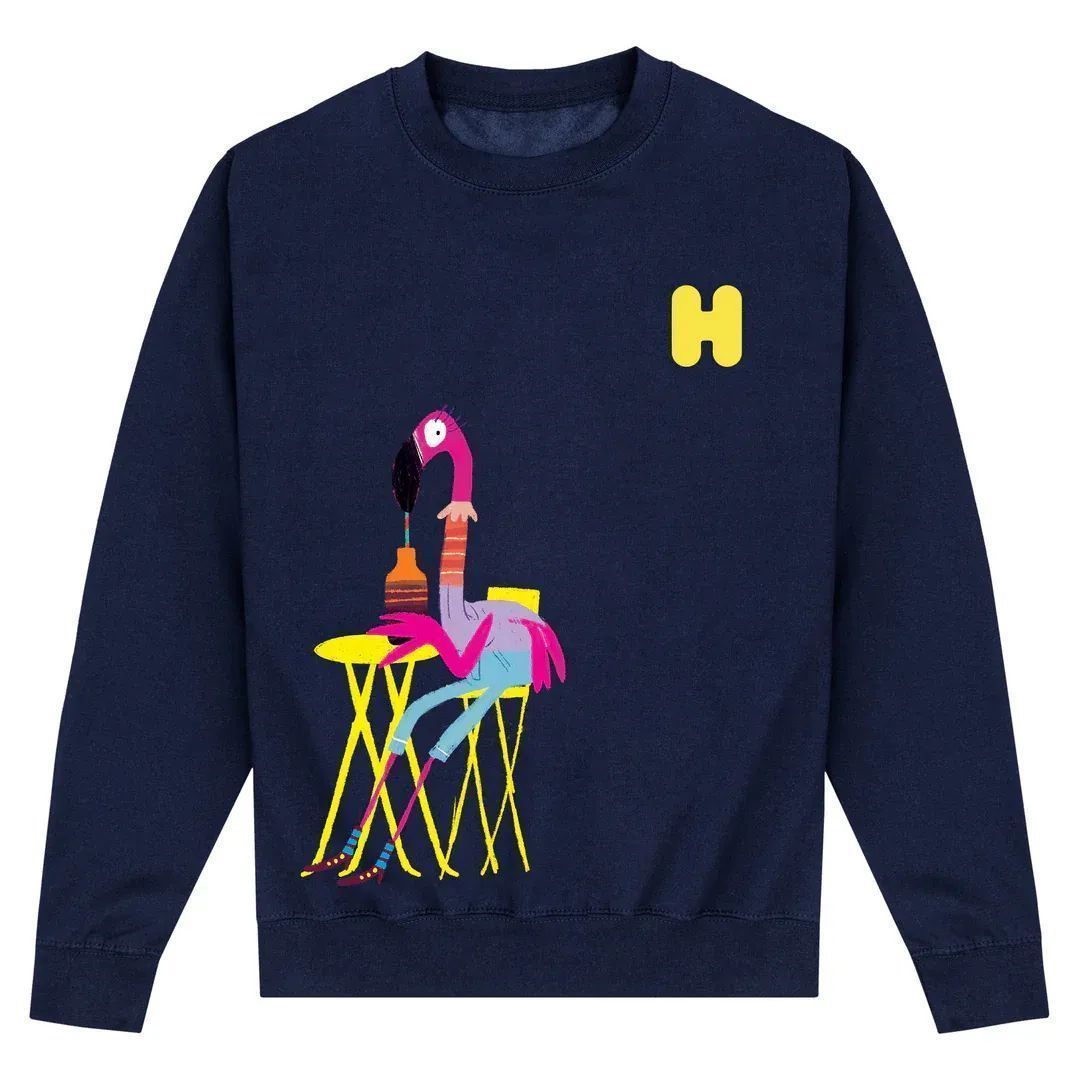 Oxford Navy Printed Sweater Front