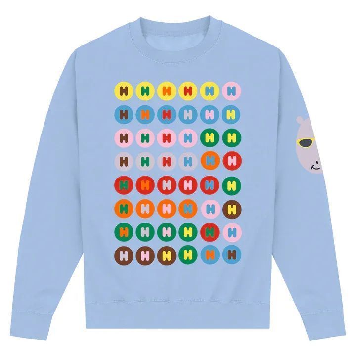 Sky Blue Printed Sweater Front